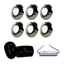 Módulo 2 Saídas + Fonte Blindada 5A 60W + 6 Refletor Inox 9W