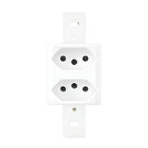 Modulo 2 Tomada Distanciada 3 Pinos 20A Fame Blanc Modulo 2 Tomada Distanciada 3 Pinos 20A Fame Blanc