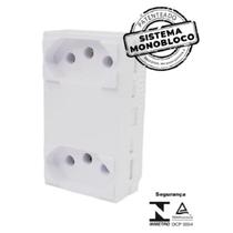 Modulo 2 tomadas-10a-250v-separadas monobloco-modelo i9 Modulo 2 tomadas-10a-250v-separadas monobloco-modelo i9