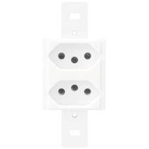 Modulo 2 Tomadas 2P+T 20A 250 Volts Blanc - 1338 - FAME Modulo 2 Tomadas 2P+T 20A 250 Volts Blanc - 1338 - FAME