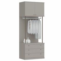 Módulo 3 Gavetas 2 Portas Guarda Roupa Closet Modulado Smart Tube