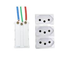Modulo 3 Tomadas Separadas Monobloco 2p+t 20a 250v 95124 - Ilumi Modulo 3 Tomadas Separadas Monobloco 2p+t 20a 250v 95124 - Ilumi