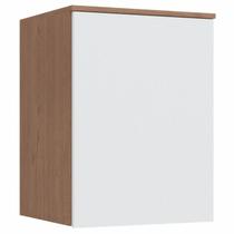 Módulo Aéreo 1 Porta Requinte+ 100% MDF Marrom/Macadâmia/Branco Line Módulo Aéreo 1 Porta Requinte+ 100% MDF Marrom/Macadâmia/Branco Line