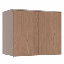 Módulo Aéreo 2 Portas Requinte+ 100% MDF Cinza/Duna Line/Macadâmia