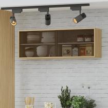 Módulo Aéreo Gabinete de Vidro para Cozinha 120cm - Glória Módulo Aéreo Gabinete de Vidro para Cozinha 120cm - Glória