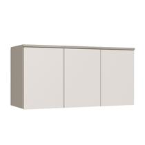 Módulo Aéreo para Quarto 3 Portas Elegance Branco/Niquel/Blanc