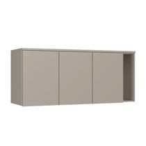 Módulo Aéreo para Quarto 3 Portas Elegance Cinza/Níquel Módulo Aéreo para Quarto 3 Portas Elegance Cinza/Níquel