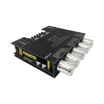 Módulo Amplificador De Som Bluetooth 5.0 2.1 Canal 2x50W+100W Subwoofer AUX 12V/24V Estéreo ZK-MT21