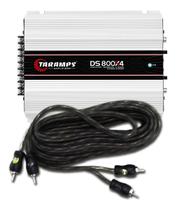 Módulo Amplificador Digital Taramps DS800x4 2 Ohms + 1 Cabo Rca Technoise Série 300 Pro 5 Metros
