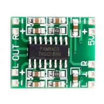 Módulo Amplificador PAM8403 3W Duplo Canal para Áudio Módulo Amplificador PAM8403 3W Duplo Canal para Áudio