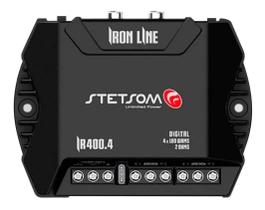 Modulo Amplificador Stetsom 400 Rms IR-400.4 Iron Line Stereo Digital 4 Canais 2 Ohms Classe D Rca Crossover Full Range