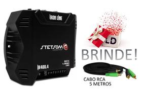 Modulo Amplificador Stetsom IR400.4 Canais 400W Rms com Cabo RCA 5 Metros