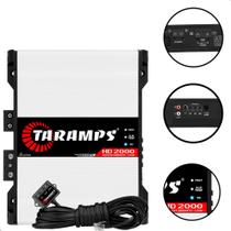 Modulo Amplificador Taramps Classe D HD-2000 1 OHM 1 Canal 2000 Watts RMS Branco Som Automotivo SH2