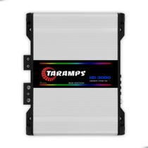 Módulo Amplificador Taramps HD3000 2 Ohms RGB Edition Branco 3000W RMS 1 Canal Bass Boost