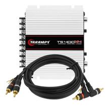Modulo Amplificador Taramps Ts400x4 400 Watts Rms + 01 Cabo Rca 1,5 Metros Modulo Amplificador Taramps Ts400x4 400 Watts Rms + 01 Cabo Rca 1,5 Metros