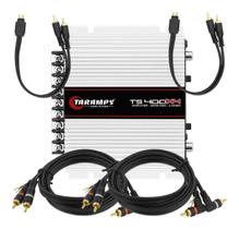 Modulo Amplificador Taramps Ts400x4 400 Watts Rms + 02 Cabo Rca 1,5 Metros + 02 Cabos Y Modulo Amplificador Taramps Ts400x4 400 Watts Rms + 02 Cabo Rca 1,5 Metros + 02 Cabos Y