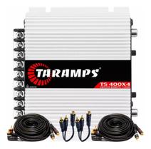 Modulo Amplificador Taramps Ts400x4 TS 400 2 Cabo Rca 5m 2 Cabo Y