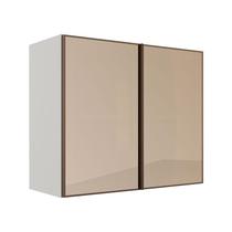 Módulo Armário Aéreo 68x80 2 Portas Vidro Reflecta Cozinha Modulada Robel Fendi/Reflecta - Robel Móveis