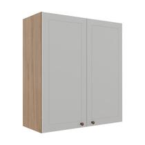 Módulo Armário Aéreo 88x80 2 Portas 100% MDF Cozinha Modulada Provence Robel Hanover/Fendi