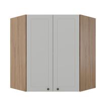 Módulo Armário Aéreo Canto Obliquo 88x77 100% MDF Cozinha Modulada Provence Robel Hanover/Fendi