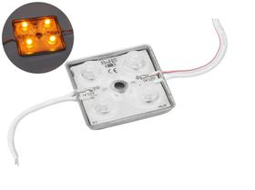 Módulo c/4 Leds Alto Brilho 12v Ip65 3528 35x35x4 - Amarelo