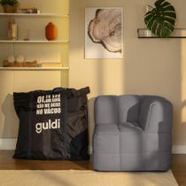 Módulo Canto Sofá Guldi Popup Linho Cinza