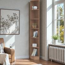 Módulo Cantoneira 6 Prateleiras Requinte+ 100% MDF Marrom/Macadâmia Módulo Cantoneira 6 Prateleiras Requinte+ 100% MDF Marrom/Macadâmia