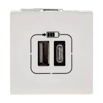Módulo Carregador 2x USB Tipo A+C 3A Branco Pial Plus+ Módulo Carregador 2x USB Tipo A+C 3A Branco Pial Plus+