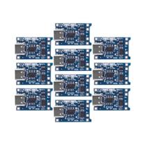 Módulo Carregador Portátil TP4056 Para Baterias De Lítio 1A Tipo C Micro USB 4.5V-5V