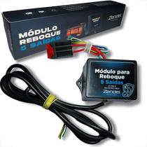 Modulo carretinha reboque resistente a água iluminação engate 5 saídas com ré zendel zd-rb-r