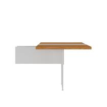 Modulo Central Mesa de Reunião Artany Y37 Cor Freijó com Branco