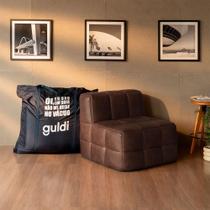 Módulo Central Sofá Guldi Popup material sintético Café