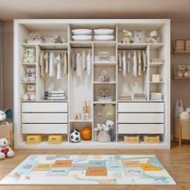 Módulo Closet Infantil sem Portas 6 Gavetas Amara Branco