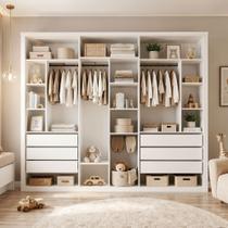 Módulo Closet Infantil sem Portas 6 Gavetas Amara Branco Módulo Closet Infantil sem Portas 6 Gavetas Amara Branco