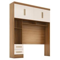 Módulo Closet Smart Aéreo com Criado 2 Gavetas com Maleiro