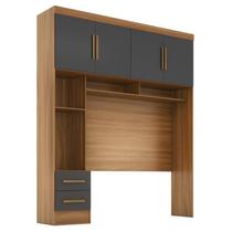 Módulo Closet Smart Aéreo com Criado 2 Gavetas com Maleiro