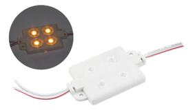 Módulo Com 4 Leds Alto Brilho 12V Ip65 5050 55X33 Amarelo