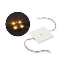 Módulo com 4 Leds Alto Brilho 12v Ip65 5050 - Amarelo