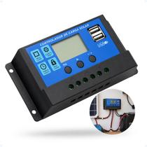 Modulo Controlador De Carga Painel Solar Pwm 30a 12/24v Usb