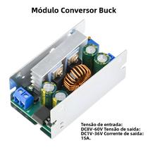 Módulo Conversor DC-DC Ajustável De 200W 15A, De 8-60V Para 1-36V, Com Carcaça De Liga De Alumínio