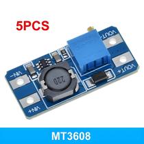 Módulo Conversor DC-DC Step up MT3608 28V 2A, Fonte De Alimentação Booster, 5PCS Placa De Aumento Módulo Conversor DC-DC Step up MT3608 28V 2A, Fonte De Alimentação Booster, 5PCS Placa De Aumento