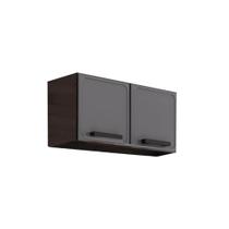 Módulo Cozinha Bertolini Estilo Armário 7004 2 Portas Cinza/Grafite