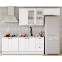 Módulo Cozinha Henn Americana (2 Aéreos. 2 Balcões, 1 Complemento) 5 Peças Branco