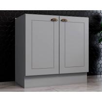 Módulo Cozinha Henn Americana Balcão c/ 2 Portas s/ Tampo 80cm Cinza