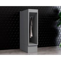 Módulo Cozinha Henn Americana Balcão c/ Porta Toalha s/ Tampo 20cm Cinza