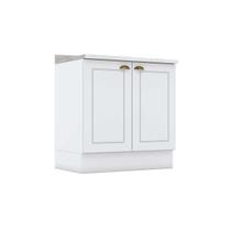 Módulo Cozinha Henn Americana Balcão c/ Tampo c/ 2 Portas 80cm Branco-Henn Módulo Cozinha Henn Americana Balcão c/ Tampo c/ 2 Portas 80cm Branco-Henn