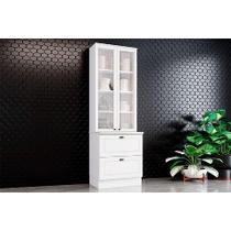 Módulo Cozinha Henn Americana Cristaleira c/ 2 Portas (2 c/Vidro) c/ 2 Gavetas Branco Módulo Cozinha Henn Americana Cristaleira c/ 2 Portas (2 c/Vidro) c/ 2 Gavetas Branco