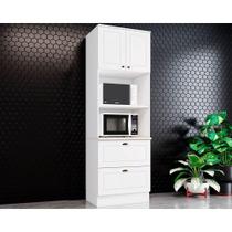 Módulo Cozinha Henn Americana Paneleiro 2 Portas e 2 Gavetas (2 Fornos) Branco