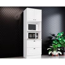 Módulo Cozinha Henn Americana Paneleiro c/ 2 Portas e 2 Gavetas (2 Fornos) Branco