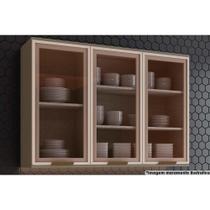 Módulo Cozinha Henn Connect Armário 3 Portas de Vidro Duna